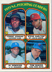 1972 Topps Baseball Cards      093      Fergie Jenkins/Steve Carlton/Tom Seaver/Al Downing LL